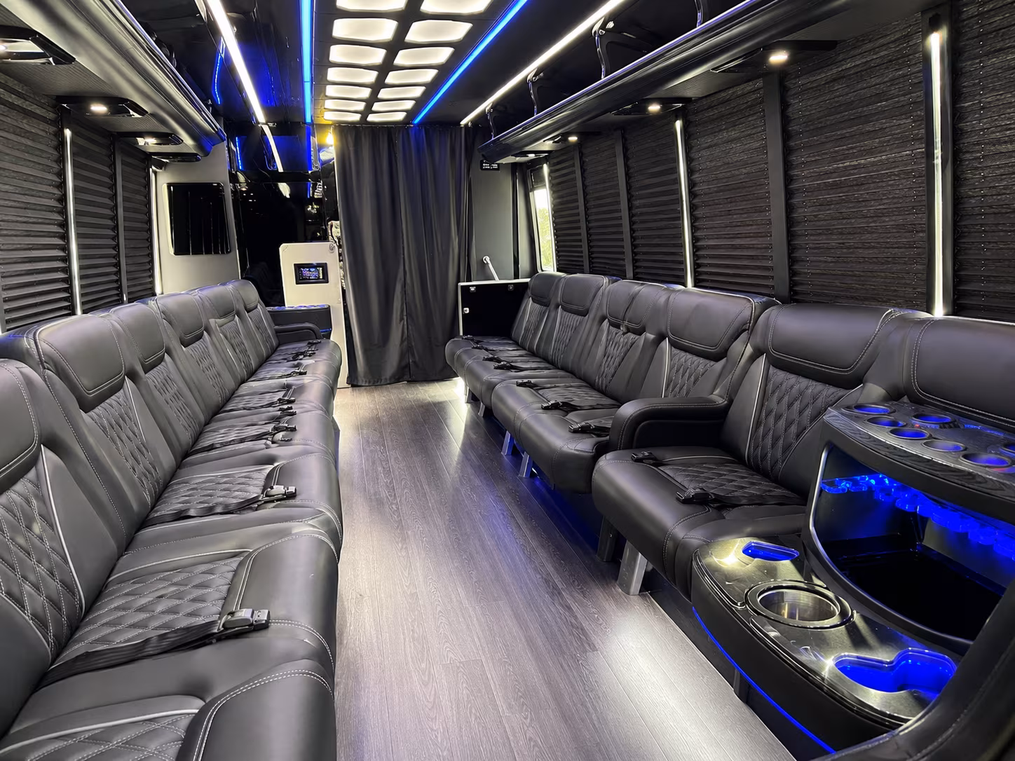 28 Passenger Party Bus Interior