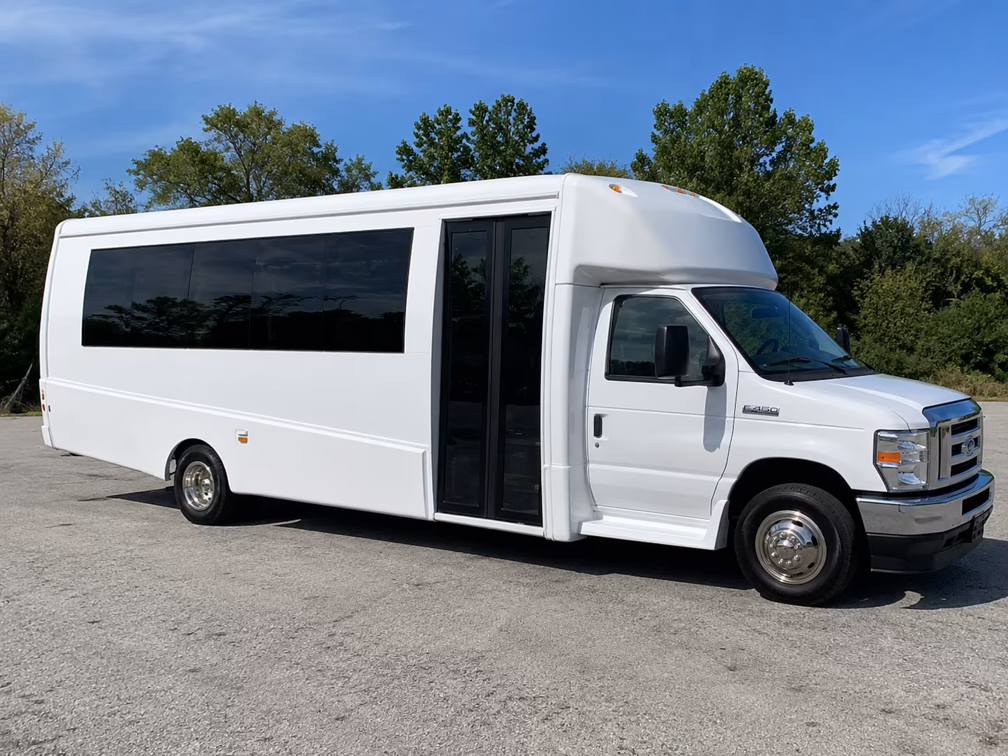 Passenger seating aboard a party bus rental serving Kansas City