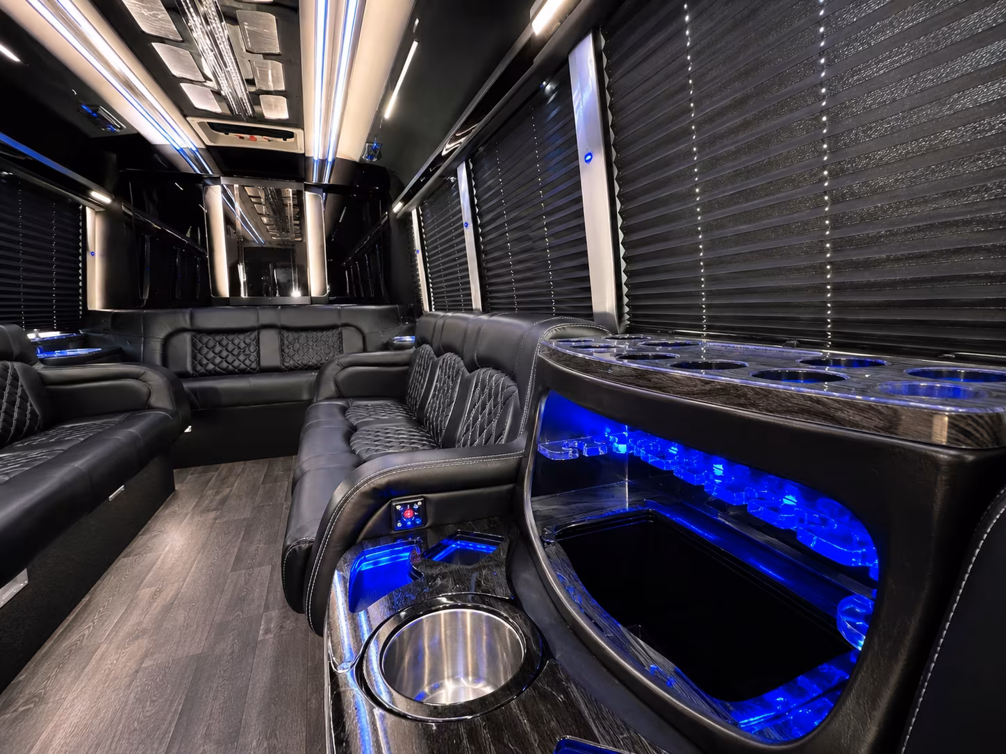 Kansas City Concert & Music Festival Transportation party bus interior
