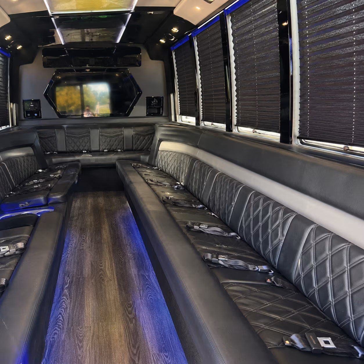 Kansas City Prom & Homecoming Transportation party bus interior