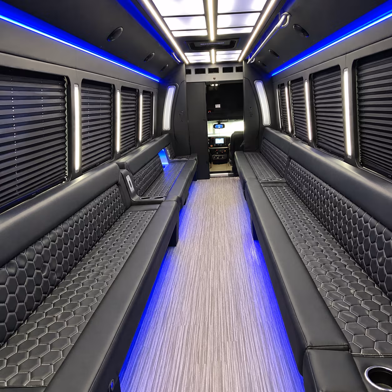 Kansas City Sporting Event Transportation party bus interior