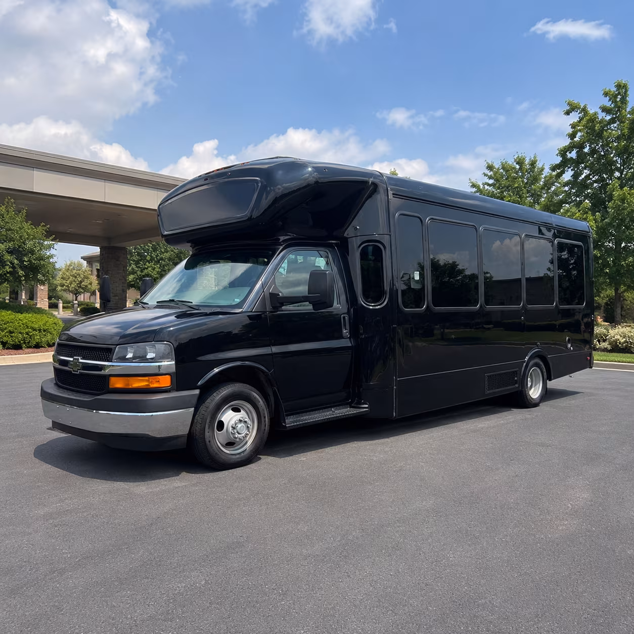 Kansas City Wedding Transportation party bus exterior