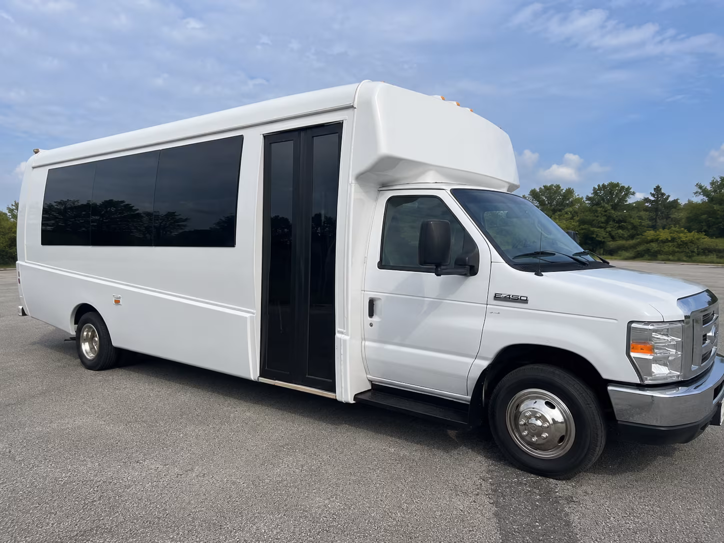 Kansas City Wedding Transportation party bus exterior